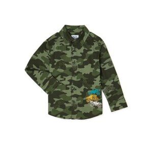 Boys Long Sleeve Woven Camo Shirt 4T